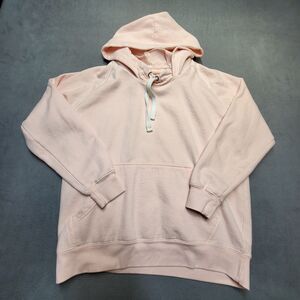 Black Jack Hoodie Womens M Pink Pullover Sweatshirt Drawstring Collar